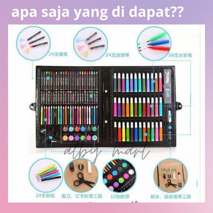 

Pensil Warna Spidol Warna Cat Air Crayon Colouring Set Isi 86 Pcs Kado Anak