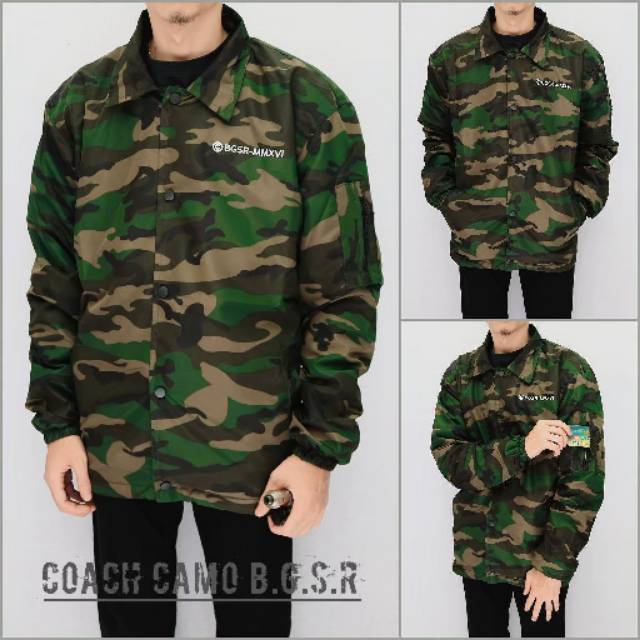 Jaket Coach army / jaket pria