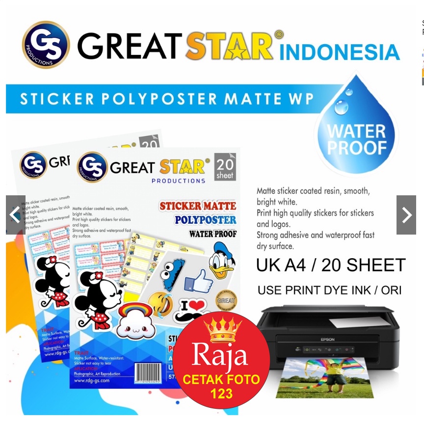 

STICKER POLYPOSTER MATTE WATERPROOF