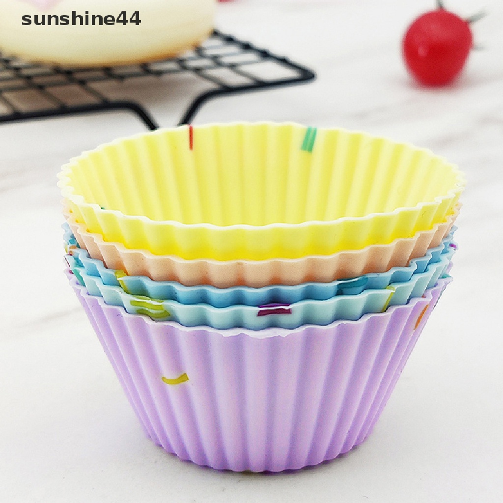 Sunshine Cetakan Cupcake / Muffin DIY Bahan Silikon Reusable