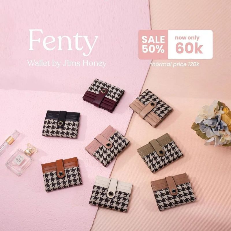 Fenty Wallet Dompet Lipat / Dompet Kartu Jims Honey