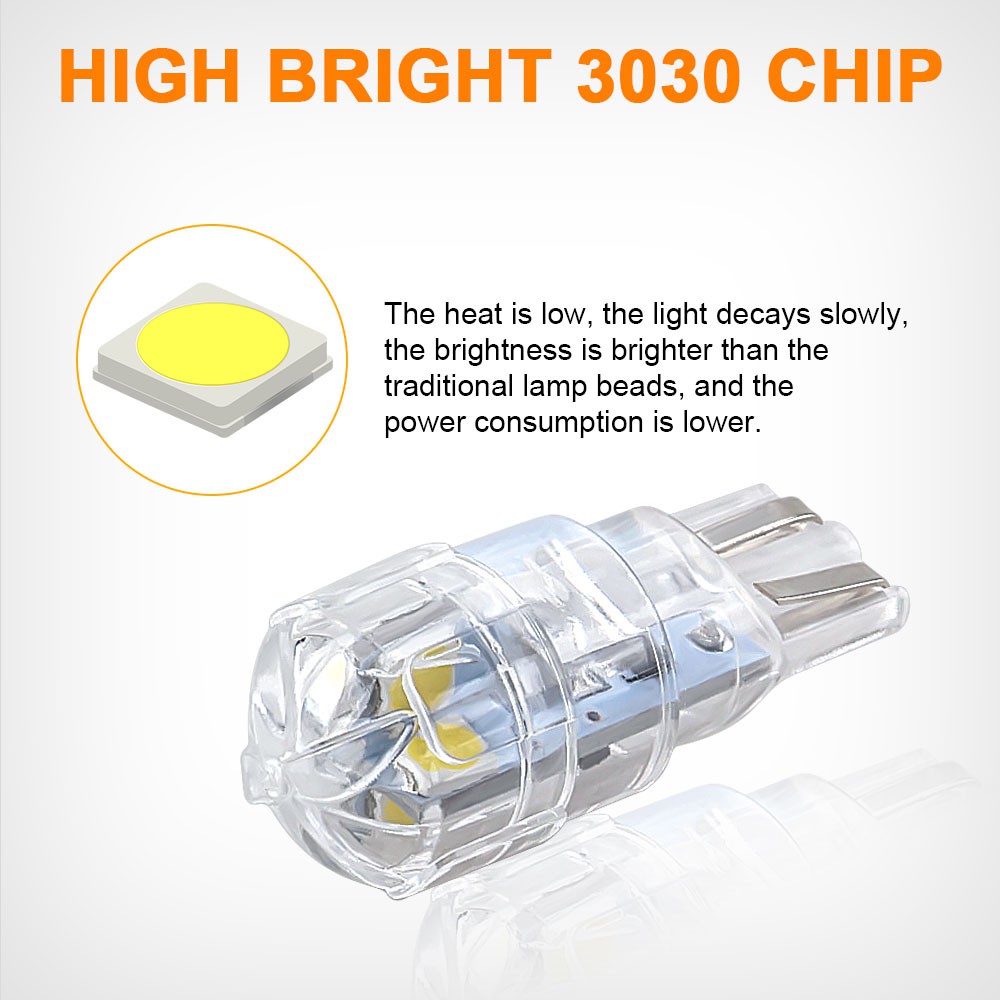 Lampu Led 8smd W5W T10 194 168 Chip 3030 Dc 12v 5w Untuk Mobil