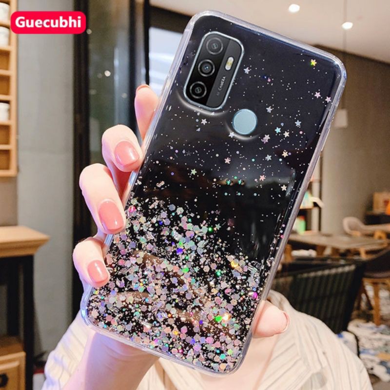 Oppo A33 A53 Casing Soft Case Tpu Bahan Premium Glitter Glossy