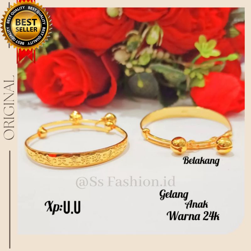 Gelang anak titanium cantik anti kart anti luntur