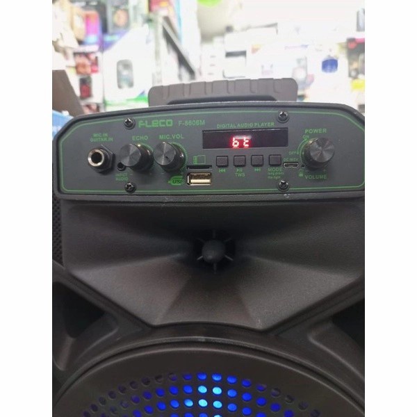 COD SPEAKER BLUETOOTH WIRELESS FLECO 8'5 INCH F-8606M PLUS MIC WIRELESS KARAOKE + REMOTE X-BASS//SPEAKER SALON AKTIF X-BASS F-8606M//SPEAKER KARAOKE//SPEAKER WIRELESS