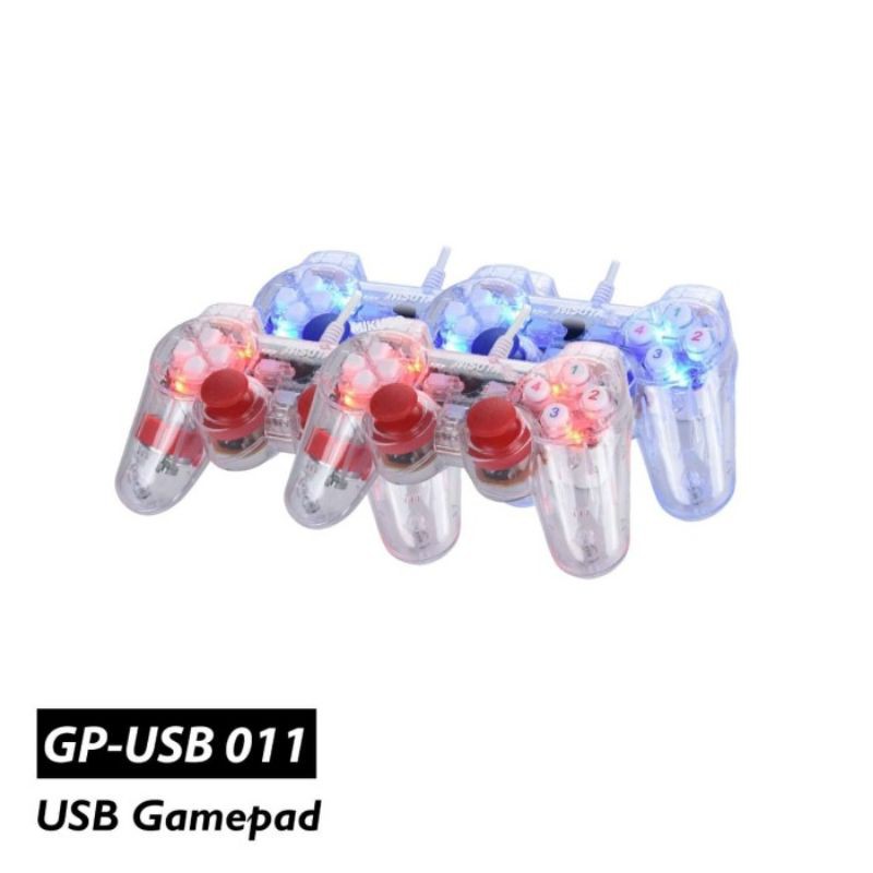 GAMEPAD MIKUSO DOUBLE TRANSPARANT - GAMEPAD USB - GAMEPAD - GAMEPAD TRANSPARANT - JOYSTICK DOUBLE