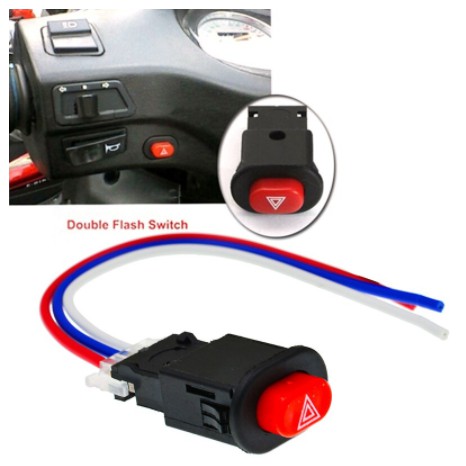 Saklar Tombol Hazzard ON OFF Motor Mobil Warning Light Switch