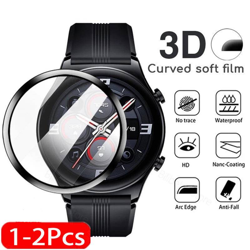 1-2pcs Film Hydrogel 3D Pelindung Layar Smartwatch Huawei Honor GS 3