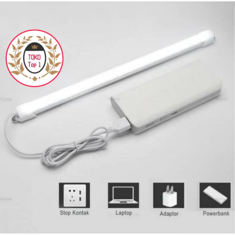 Lampu Neon Panjang Strip Tabung LED USB Belajar Kerja Rumah Dapur Komputer Cahaya Portable Tempel /super murah