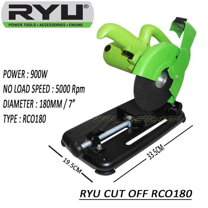 TEKIRO RYU Cutting Wheel Chop Saw / Mesin Potong Besi 7 inch RCO180