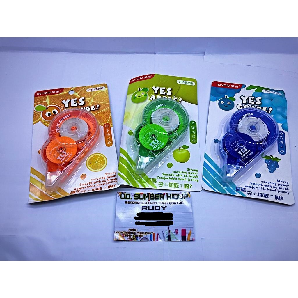 

Tipex YES Fruit, (CP-8358), Harga Persatuan 1 pcs