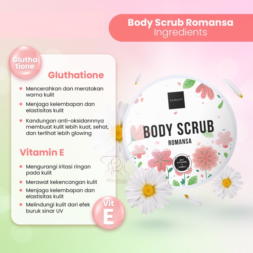 Scarlett Whitening Lulur Body Scrub Pomegrante Romansa Coffee Happy Jolly Charming Loving 250ml