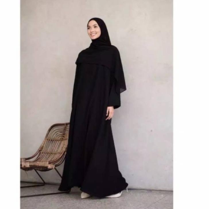 [KODE 206] abaya gamis polos dress muslim hitam polos TERLARIS