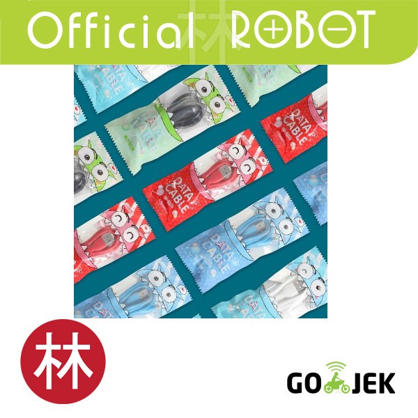 Robot RT-CD100 Micro USB Cable Colorful (1 Kotak Isi 40 Pcs)