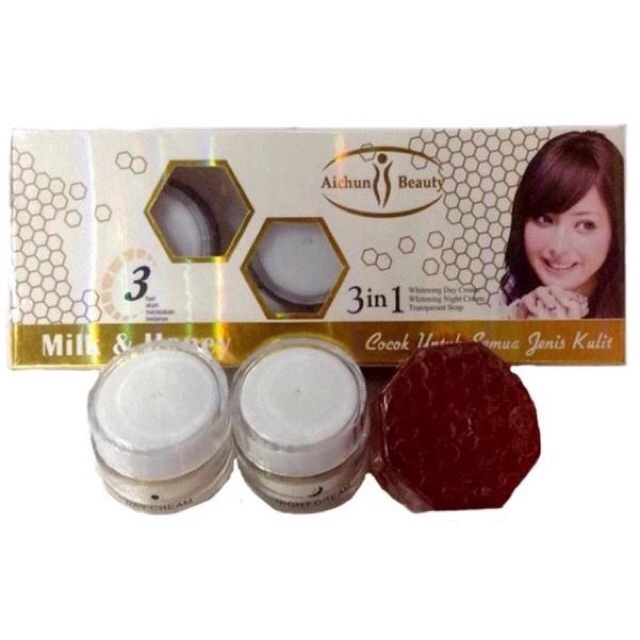 PAKET CREAM AICHUN MILK & HONEY
