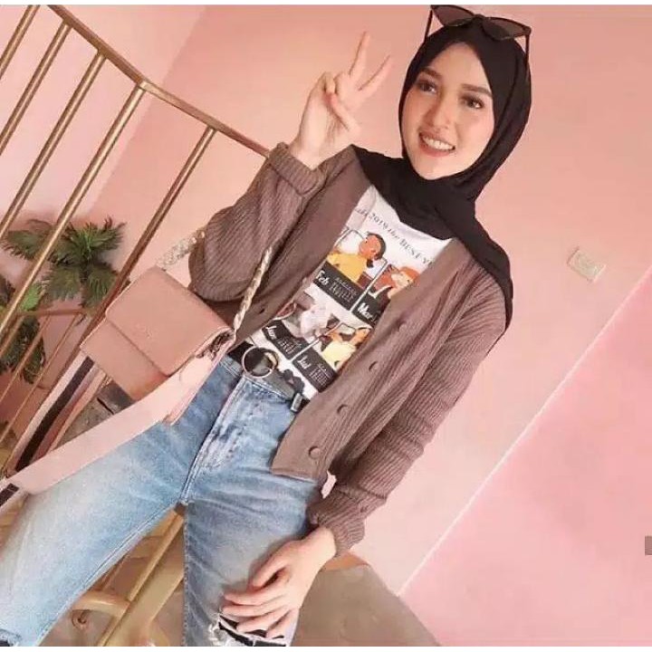 Cardigan Rajut WIlly / Cardigan Rajut Wanita Premium Crop Top / Cardigan Cardigan Rajut Premium