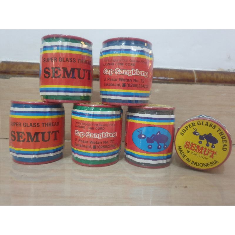 Senar SEMUT Cap Cangklong Super Glass Thread - Senar Layang Layang Eceran Satuan 1pc - Senar Gelasan