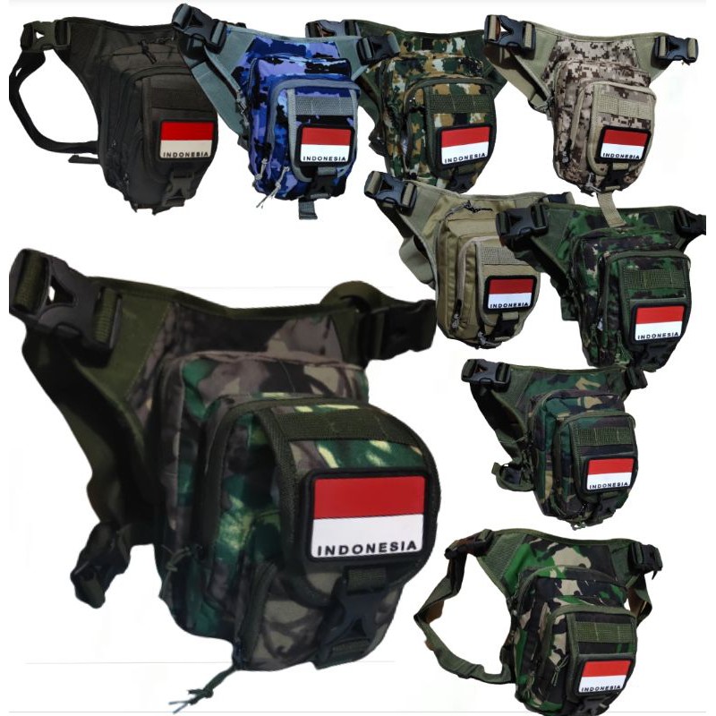 Tas selempang paha  tactical army  holster - tas airsoft