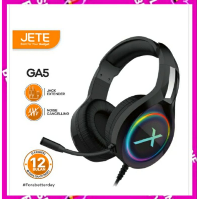 JETE Gaming Headphone GA5 (RGB Light Colors)