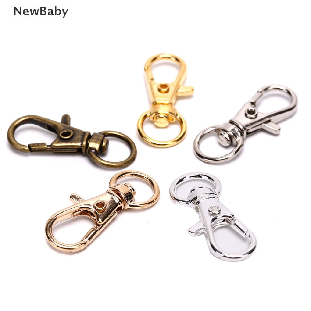 Newbaby 10pcs Klip Kait Lobster Model Putar Untuk Gantungan Kunciperhiasan DIY