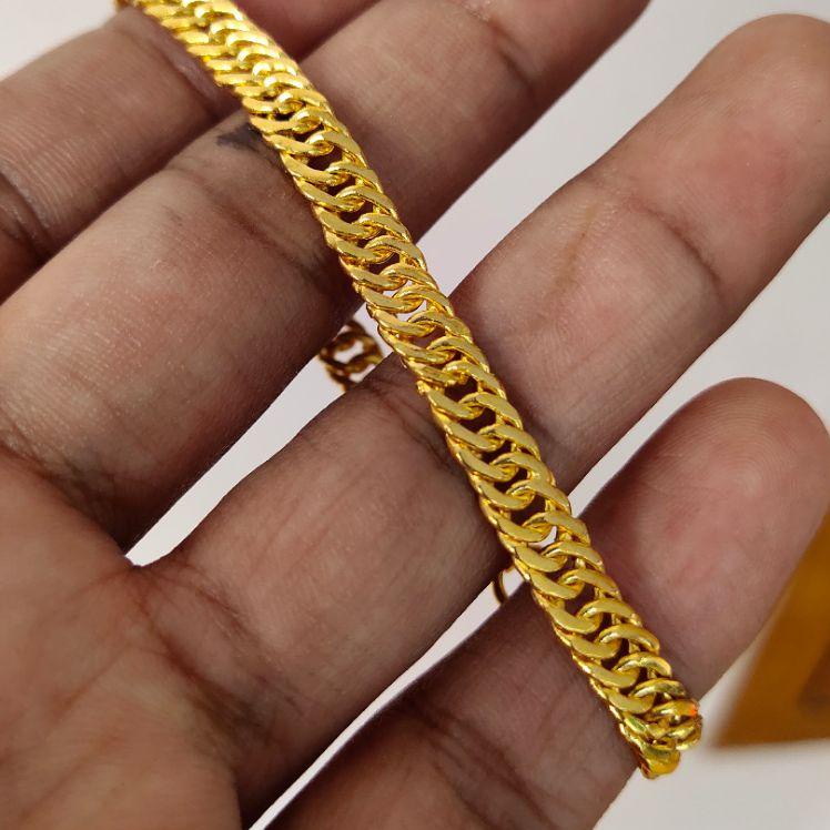 Murah Populer Gelang Rantai Double Lapis Emas Warna Kuning 24k