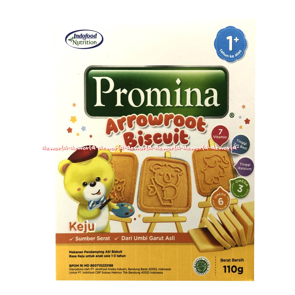 Promina Arrowroot Biscuit Keju Cemilan Snack Bayi 110gr