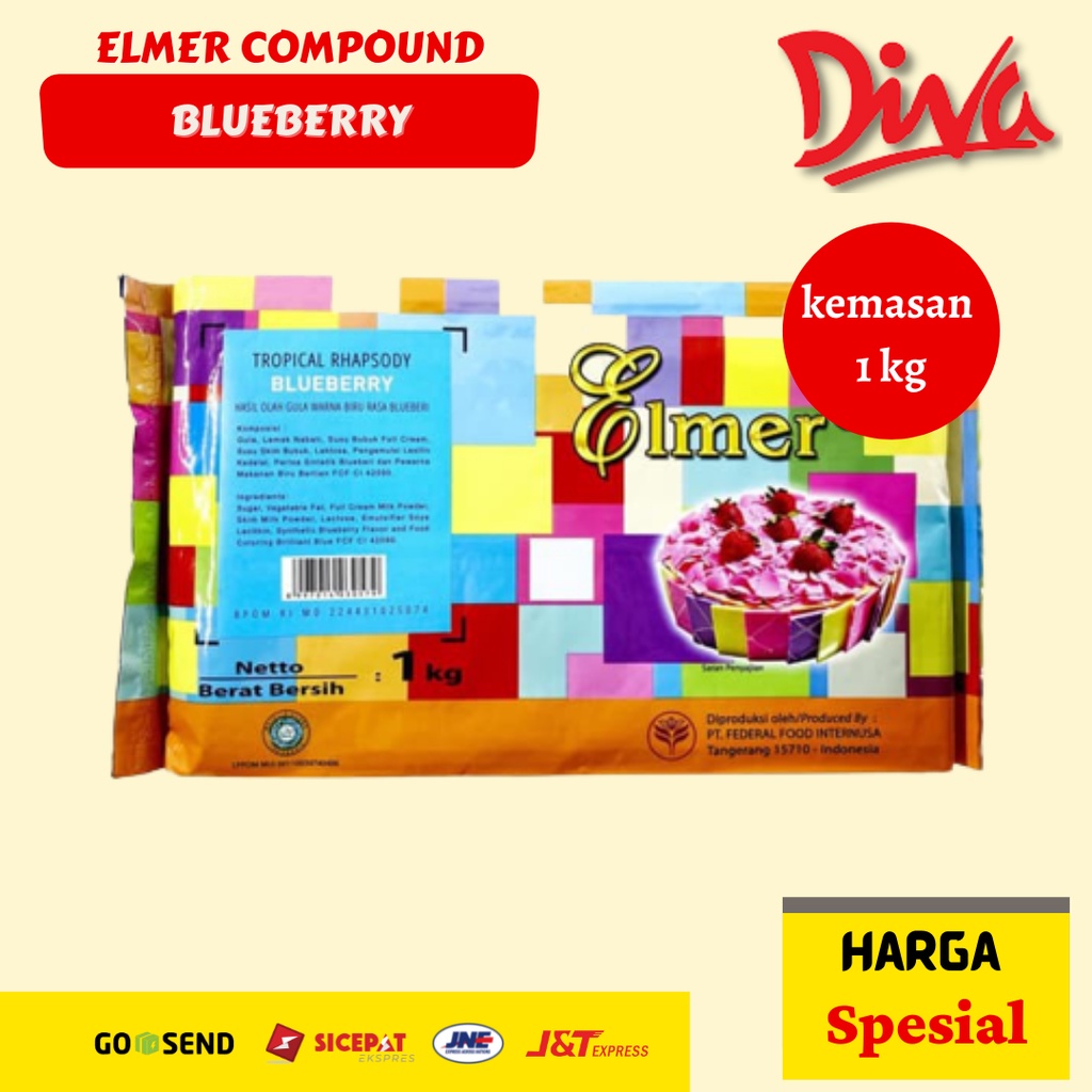 

[1 kg ] Elmer Compound Blueberry / Coklat Elmer Blueberry