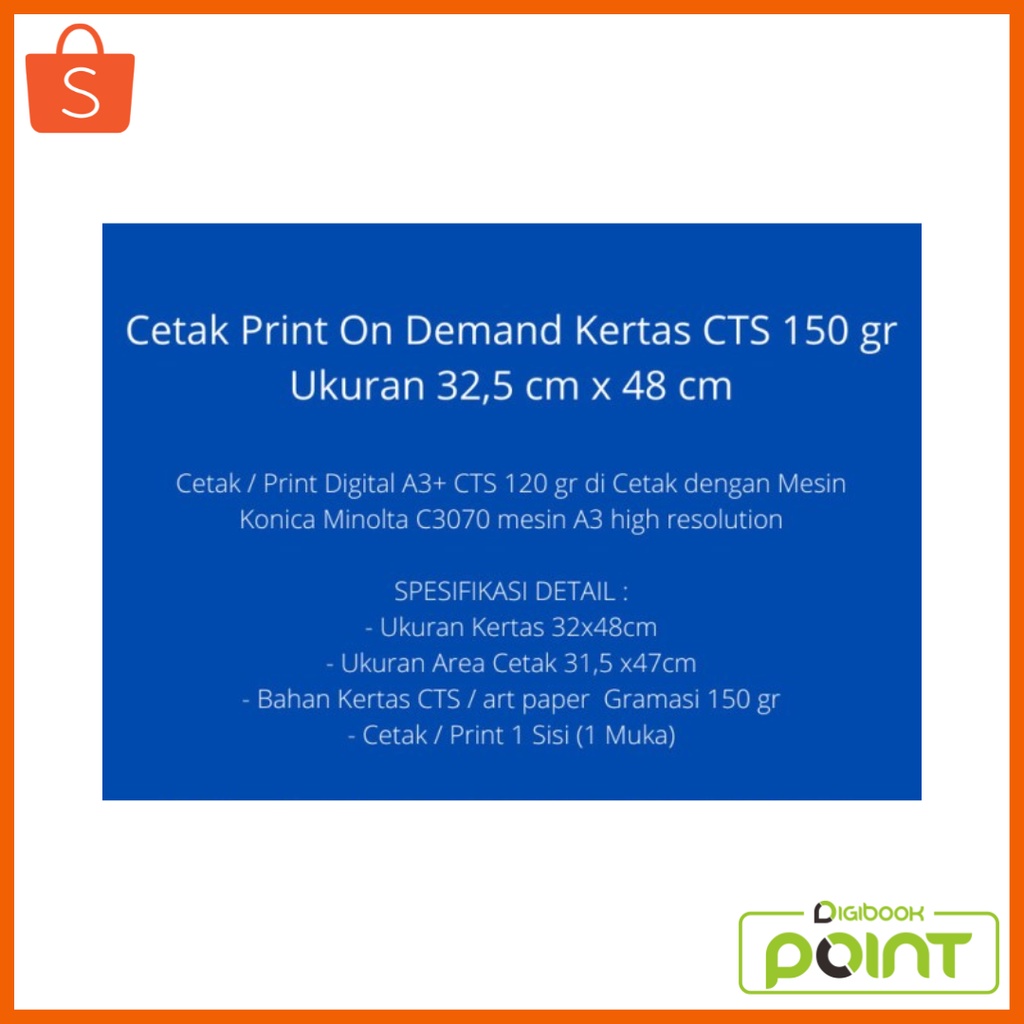

Cetak Print On Demand Kertas CTS 150 gr Ukuran 32,5 cm x 48 cm
