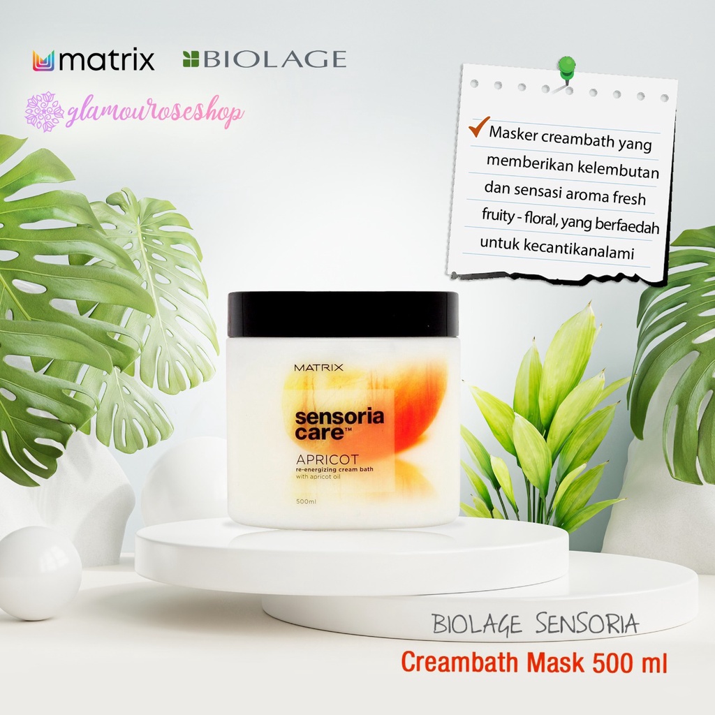 ❤️Glamouroseshop❤️ MATRIX Sensoria Care Apricot 500ml / Matrix Creambath / Matrix Masker