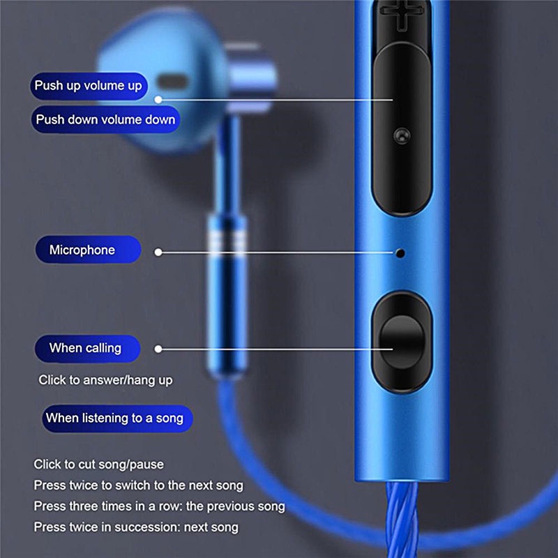 (COD) Metal Headset Gaming with Microphone Wired Earphone 9D Bass Original Waterproof Headphones Hifi Sport Music Surround Stereo Henset