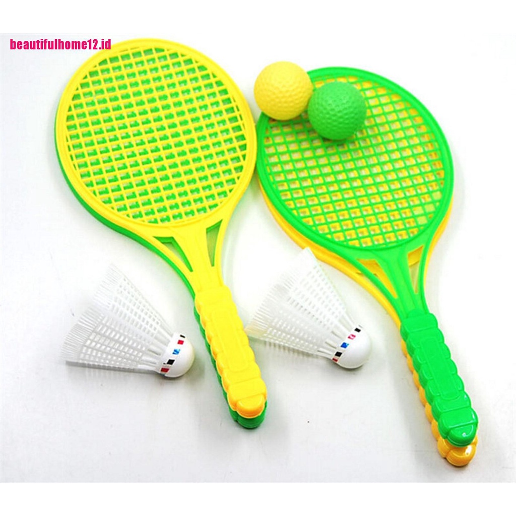 【beautifulhome12.id】1pair Child Badminton Tennis Racket Baby Sports Bed Toy Educational Toys