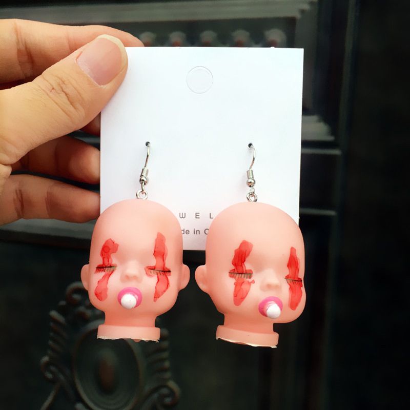 Siy Anting Kait Gantung Desain Boneka Bayi Tidur Lucu Handmade Untuk Wanita