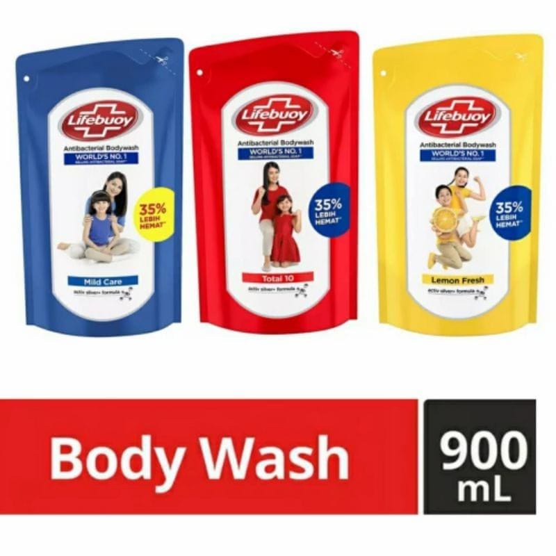 Lifebuoy cair 900ml 850ml/Lifebuoy Body Wash Sabun Mandi Cair Refill 900ml 850ml