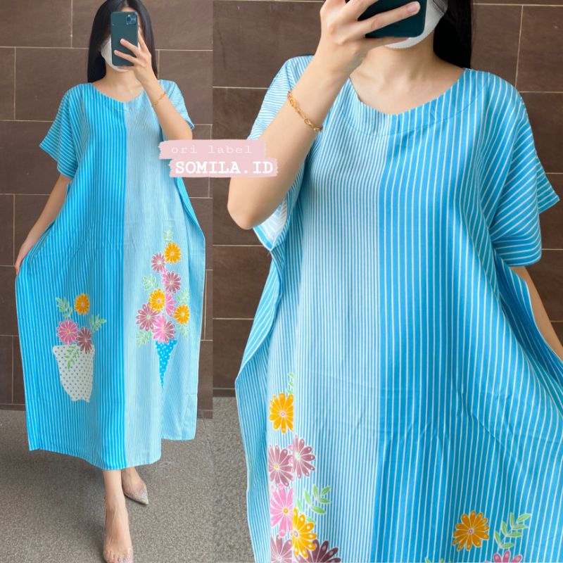 LD 140 EXTRA JUMBO GROSIR DASTER SOMILA.ID TERBARU LOWO KAFTAN BATIK SAKURA