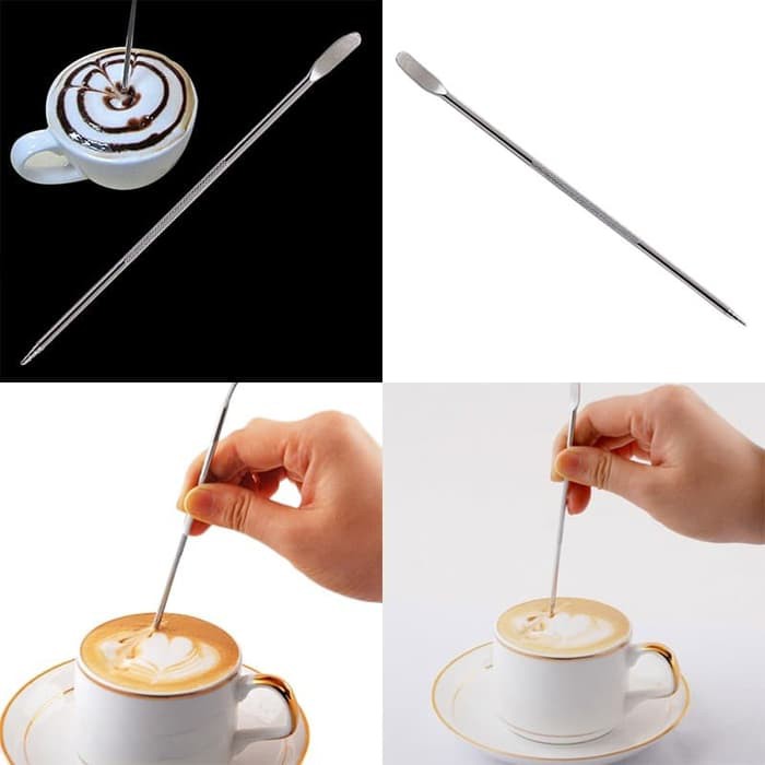 Professional Latte Art Pen stainless steel pen utk buat latte kopi art