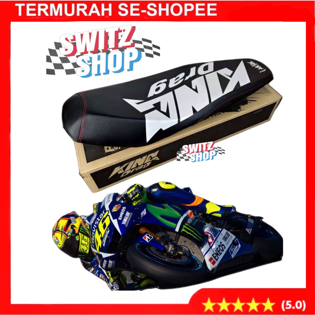 kulit jok motor drag king/sarung jok motor king drag/BAHAN OSKAR TEBAL