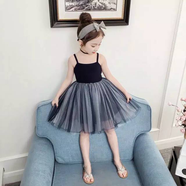 Dress tali black &amp; white premium  1-12th