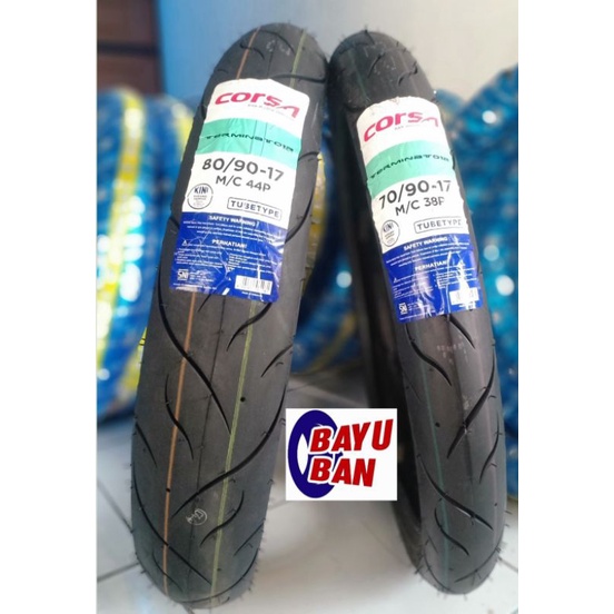 Ban Corsa Ring 17 Corsa Terminator 1 Set 70/90 80/90 Ban Donat Ban Luar Doncep Conering
