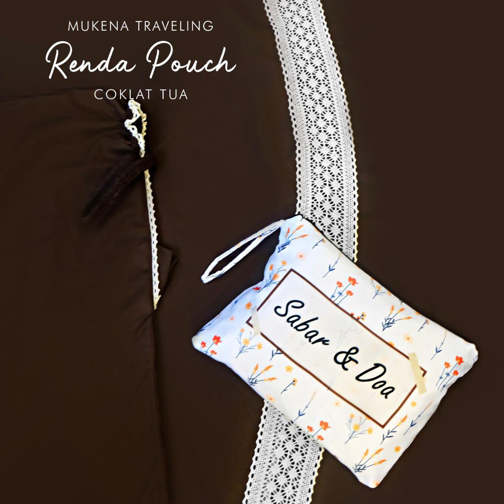 PUSAT MUKENA TASIK - MUKENA DEWASA RAYON RENDA TRAVELING POUCH