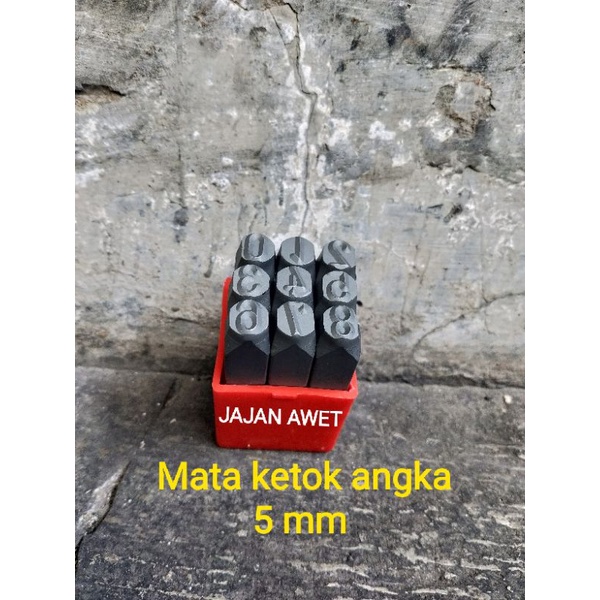 Angka ketok 5 mm - mata ketok 5 mm angka