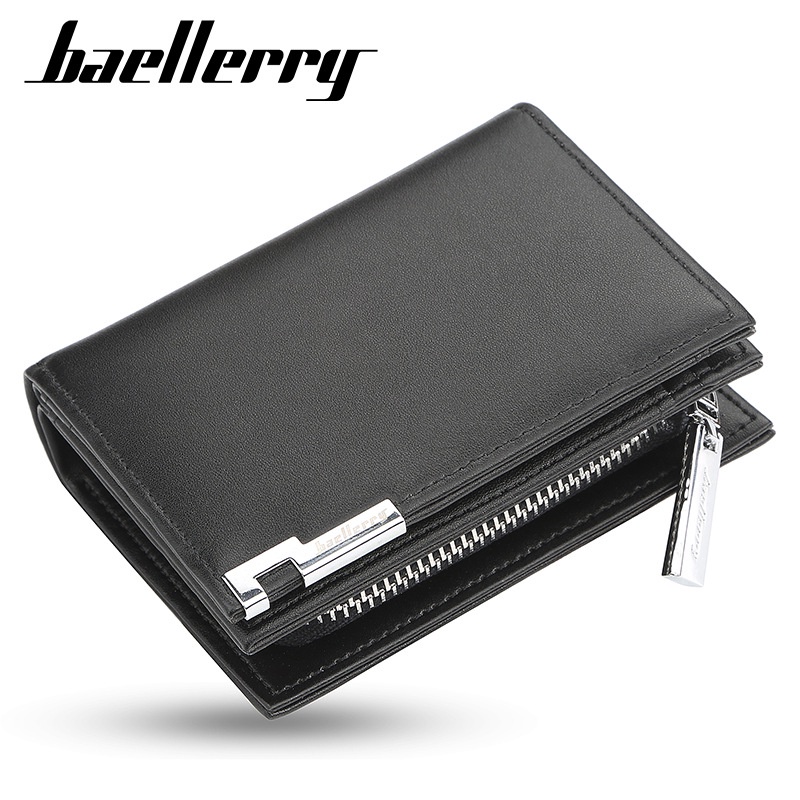 DOMPET LIPAT WANITA BAELLERRY ORIGINAL KULIT HITAM LUTON WA362B5 MINI SLOT KARTU KECIL RESLETING KOIN PENDEK IMPORT KOREA PREMIUM BRANDED BATAM MURAH