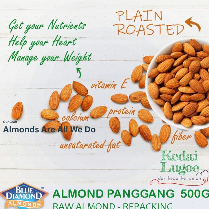 

Almond Panggang - Blue Diamond Roasted Almond 500gr Repacking