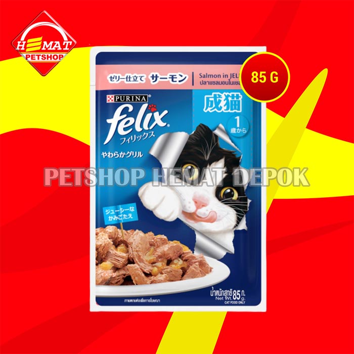 Felix Cat Food Makanan Basah Kucing Wet pouch Kitten Adult 85 Gram