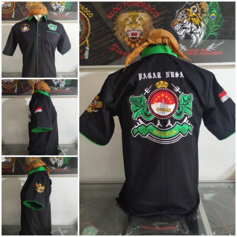 baju pagar nusa mahkota green / baju pn / baju pn bordir (bisa bayar di tempat)