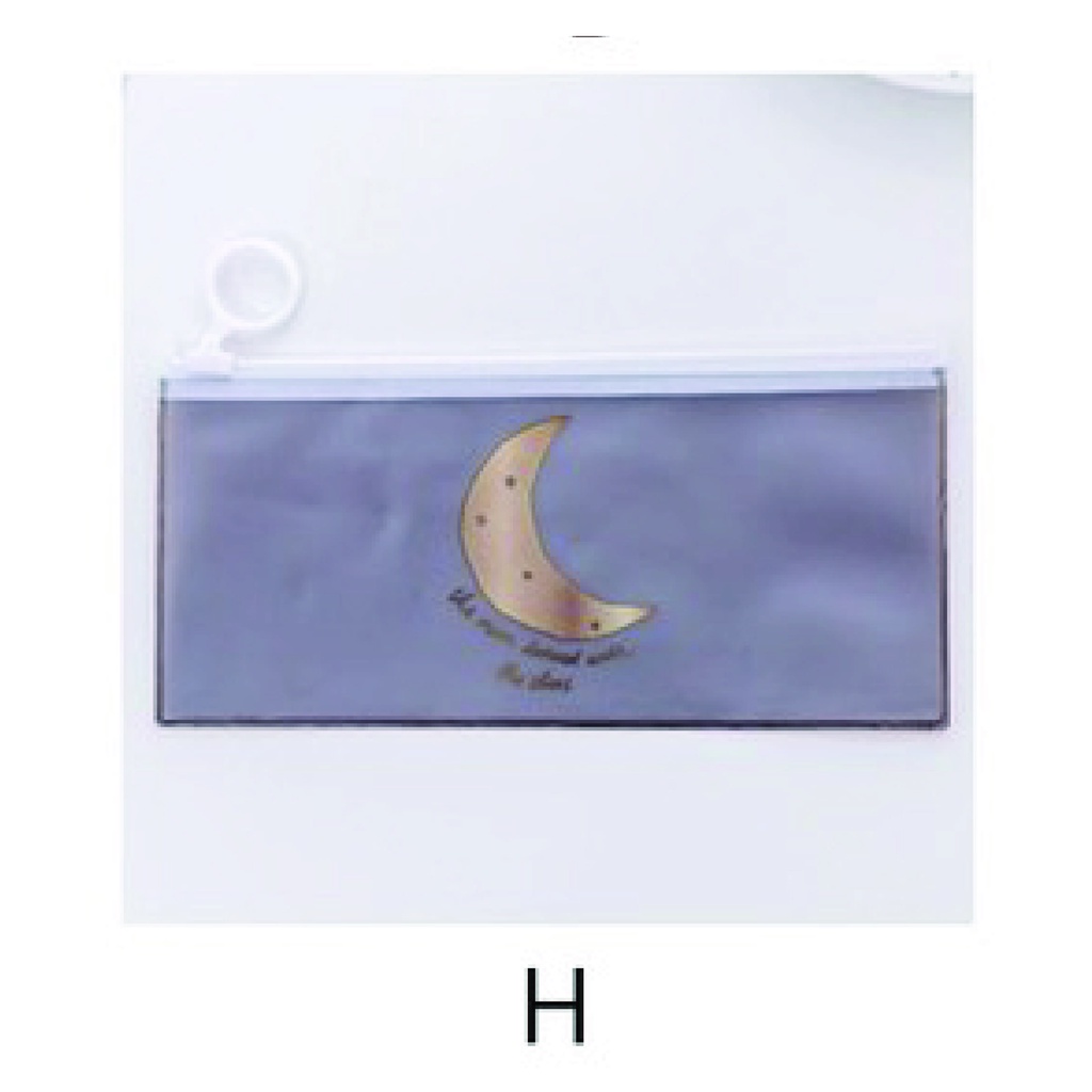 FygaleryMedan HL0074 Tempat Pensil Transparan Pouch Motif Lucu Serbaguna-Kode H