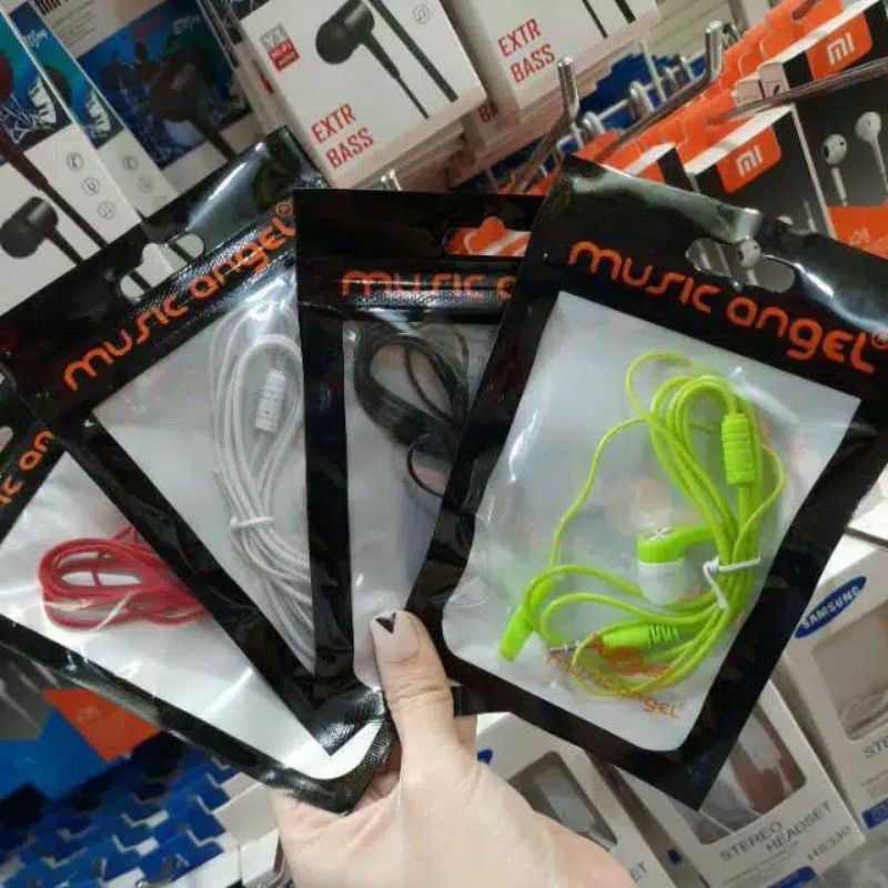 Handsfree Headset Earphone Musik Angel Kualitas Bagus