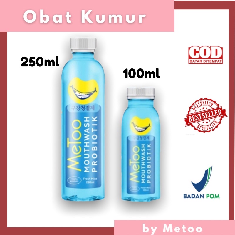 [BPOM]100ML METOO MOUTHWASH FRESH MINT / OBAT KUMUR PROBIOTIK / NAFAS SEGAR / PEMUTIH GIGI masker wajah masker perawatan