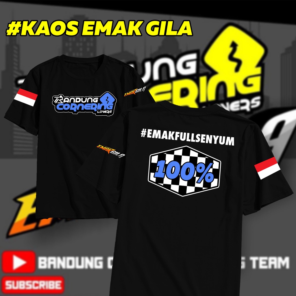 COD✅kaosemakgilareal / BAJU EMAK GILA BANDUNG CORNERING LOVERS / BANDUNG FULL SENYUM TERBARU / KAOS 