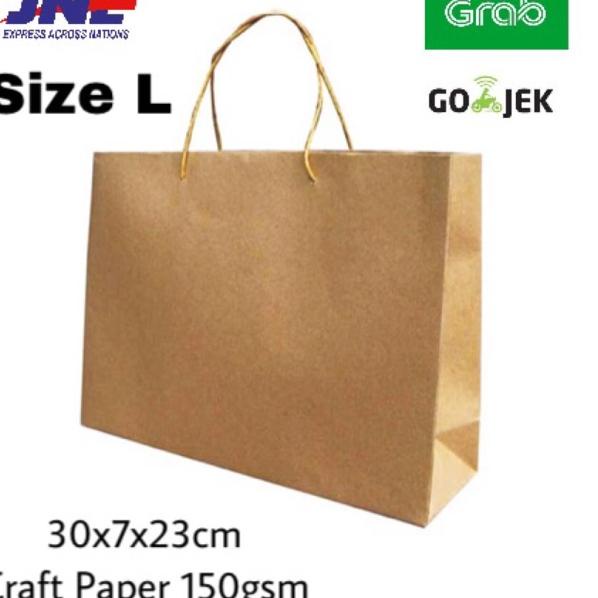 

➸ Paperbag Paper Bag Tas Kertas L 30x7x23 Goodie bag Shopping Bag Kemasan Packaging ❄