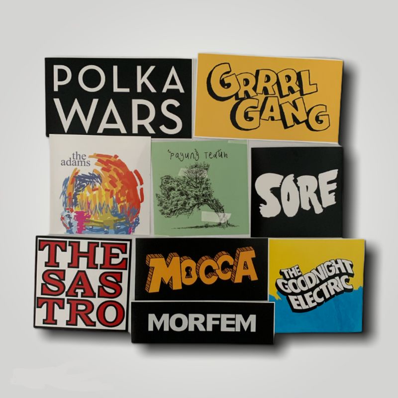 Sticker Pack Band Indie (The Adams, The Sastro, Mocca, Grrrl Gang, Polka Wars, dll)